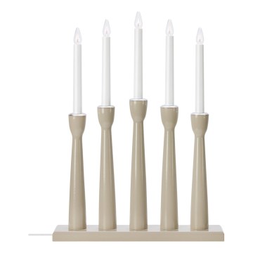 Markslöjd 706469 - Jul-ljusstake MASESKÄR 5xE10/3W/230V tall/beige