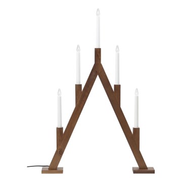 Markslöjd 706471 - Juljusstake BJURFORS 5xE10/3W/230V furu/brun