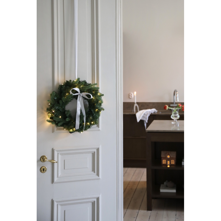 Markslöjd 706542 - LED utomhus-julkrans VINTRA LED/1,8 W/3xAA Ø 40 cm IP44 varmvit