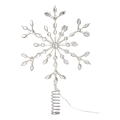 Markslöjd 706555 - LED julgransstjärna GLINA LED/2,16W/2xAA silverfärgad