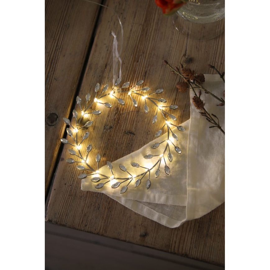 Markslöjd 706557 - LED juldekoration ARIA LED/3,12W/2xAA silverfärgad