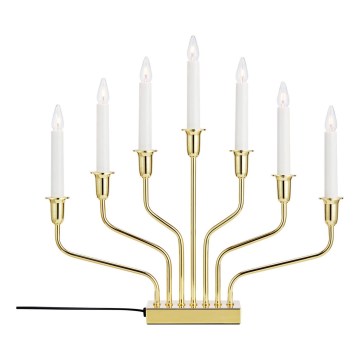 Markslöjd 706561 - Julljusstake BROSA 7xE10/3W/230V guld