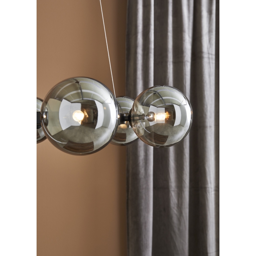 Marstlöjd 108051 - Ljusskrona med upphängningsrem  CIRCLE 6xG9/20W/230V svart 
