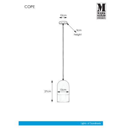 Marstlöjd 108225 - Ljusskrona med upphängningsrem  COPE 1xE14/18W/230V