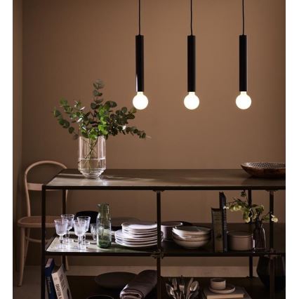 Marstlöjd 108262 - Ljusskrona med upphängningsrem  SENCILLO 3xE27/40W/230V svart 