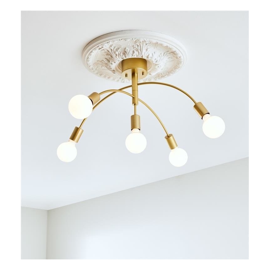 Marstlöjd 108285 - Fastsatt Ljuskrona  CYGNUS 5xE27/40W/230V gyllene 