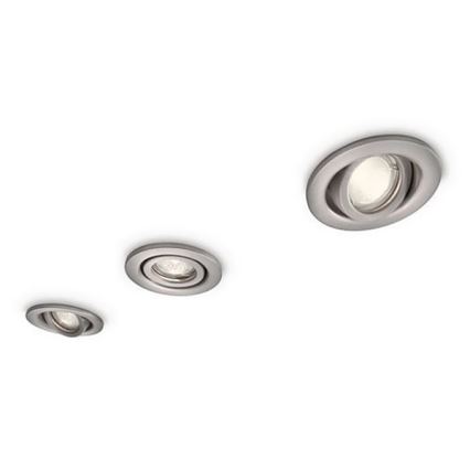 Massive 59901/17/10 - SET 3x Badrum Infälld belysning vår 3xGU4/20W