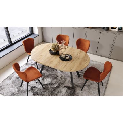 Matbord ARTUR ek craft/svart