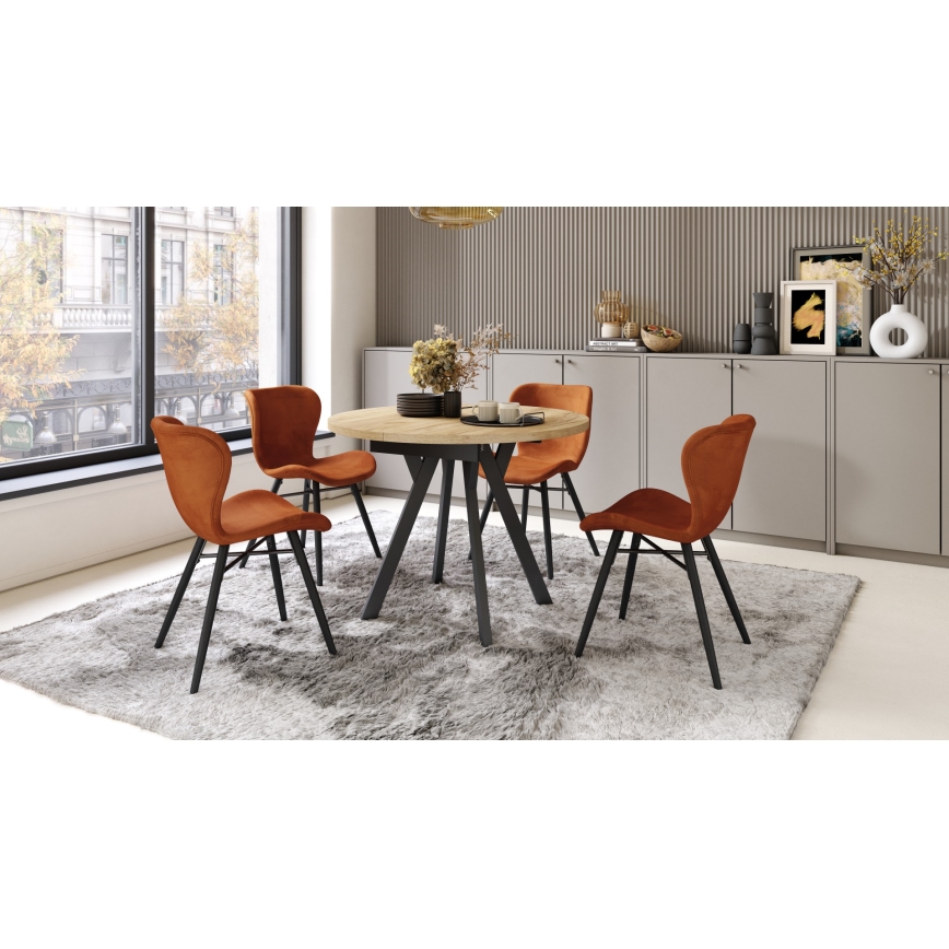 Matbord ARTUR ek craft/svart