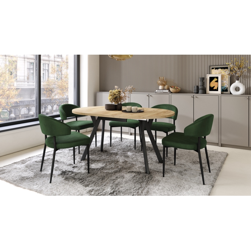 Matbord ARTUR ek craft/svart