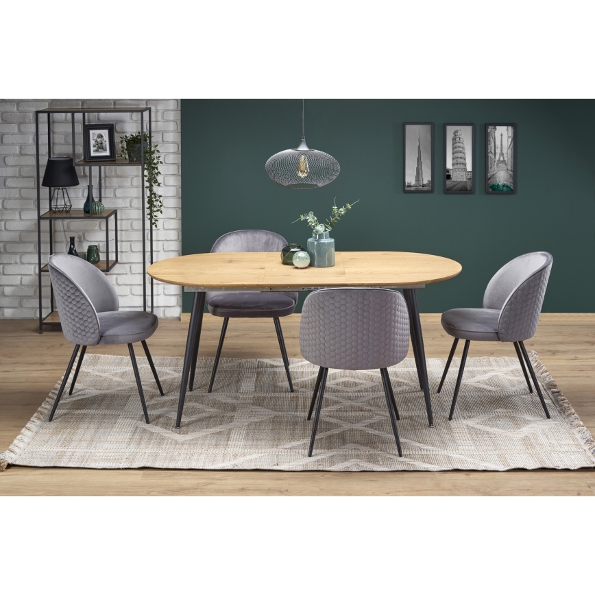 Matbord BALNOR ek/svart