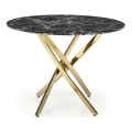 Matbord ESTEN 100 cm svart/guld