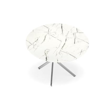 Matbord ESTEN 100 cm vit/silver