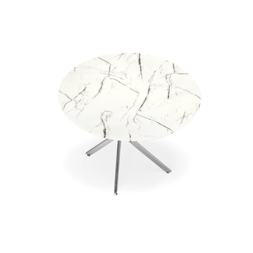 Matbord ESTEN 100 cm vit/silver