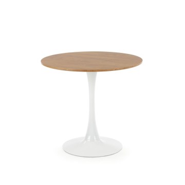 Matbord LUGI Ø 80 cm brun/vit