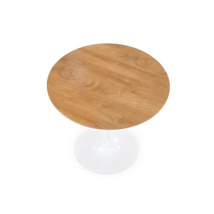 Matbord LUGI Ø 80 cm brun/vit