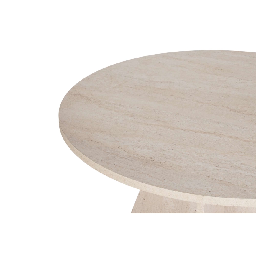 Matbord MATIN, diameter 120 cm, travertin
