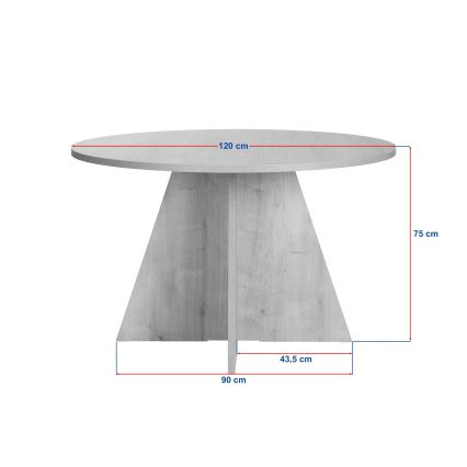 Matbord MATIN, diameter 120 cm, travertin