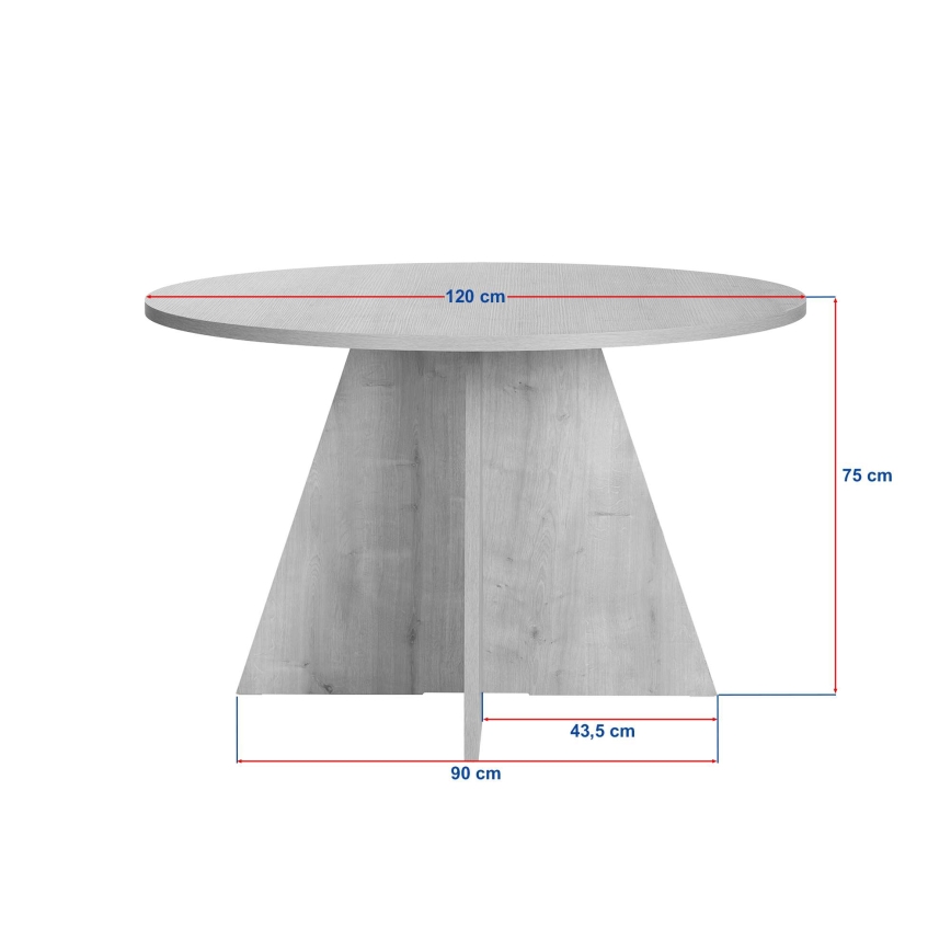 Matbord MATIN, diameter 120 cm, travertin