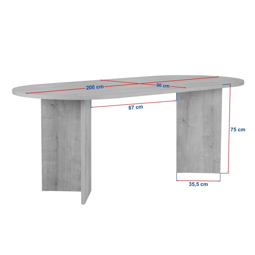 Matbord NEL 200x90 cm travertin