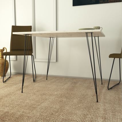 Matbord SANDALF 75x90 cm vit/svart