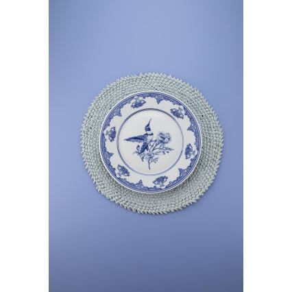 Matsats 26 delar vit/blå/porslin