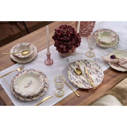 Matservis, 24 delar, flerfärgad/porslin