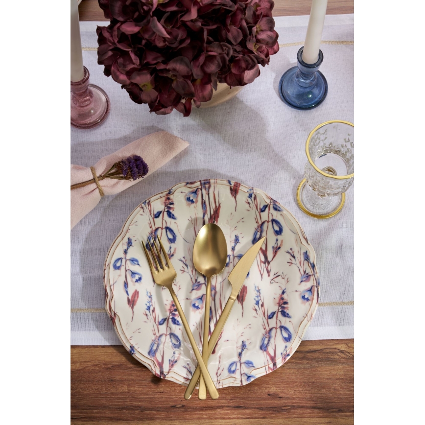 Matservis, 24 delar, flerfärgad/porslin