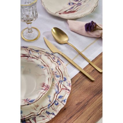 Matservis, 24 delar, flerfärgad/porslin