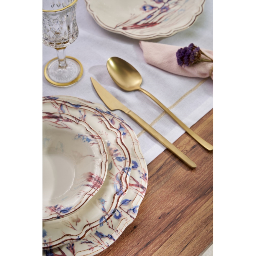 Matservis, 24 delar, flerfärgad/porslin