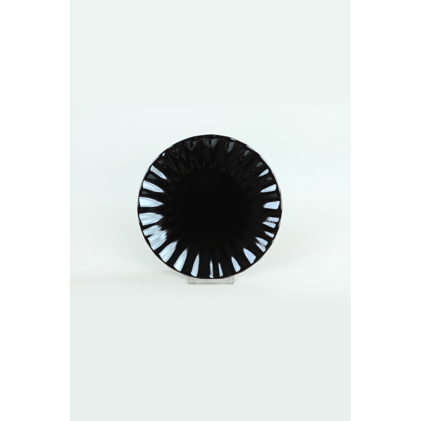 Matservis i 24 delar, svart stengods