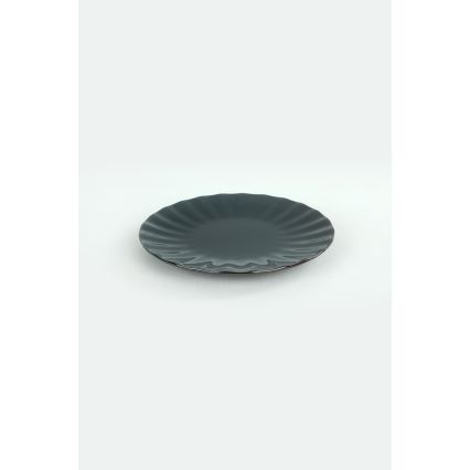 Matservis i 24 delar, svart stengods