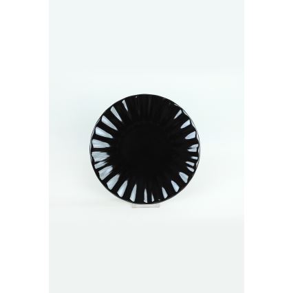 Matservis i 24 delar, svart stengods