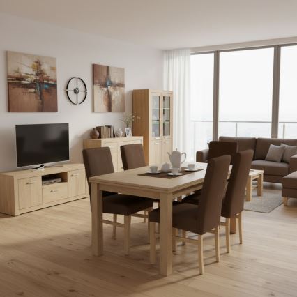 Matstol ALISON brun/bok