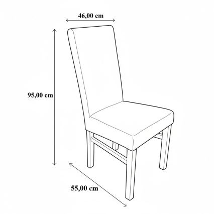 Matstol ALISON svart/ek