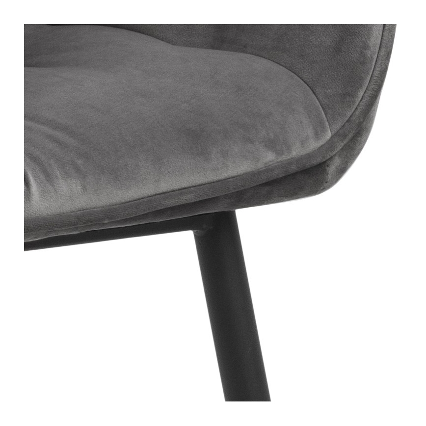 Matstol med armstöd AYLIN 1 st mörkgrå