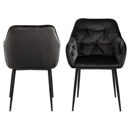 Matstol med armstöd AYLIN 1 st svart