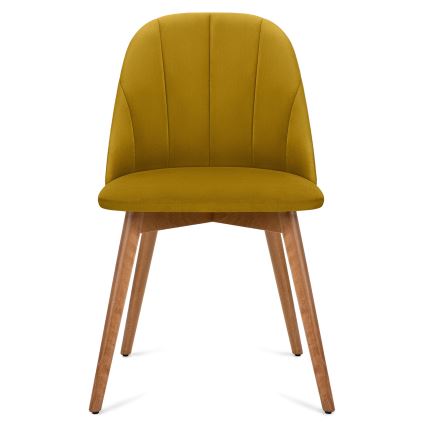 Matstol BAKERI 86x48 cm gul/ljus ek