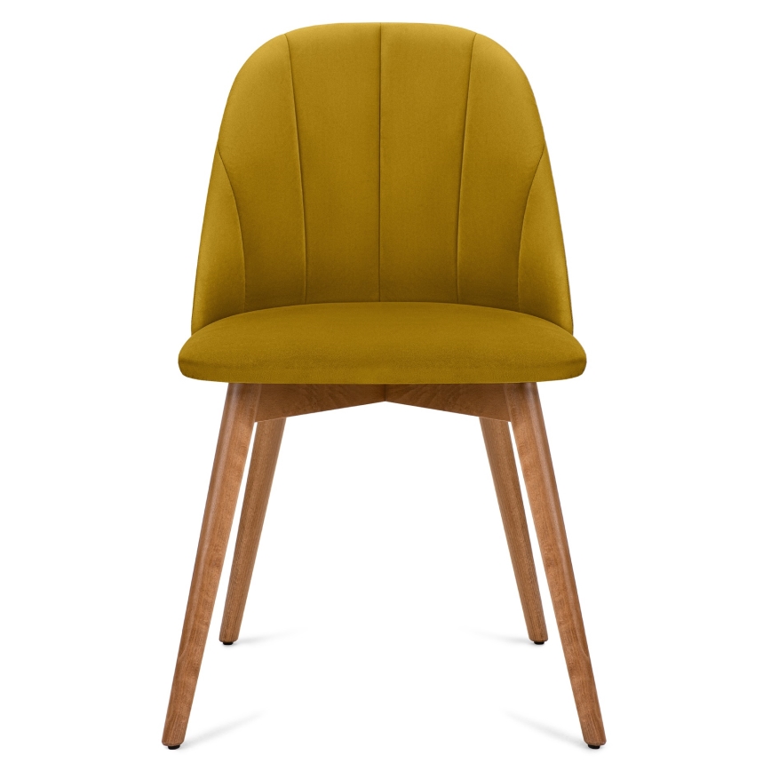 Matstol BAKERI 86x48 cm gul/ljus ek