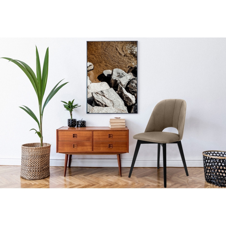 Matstol BOVIO 86x48 cm beige/bok