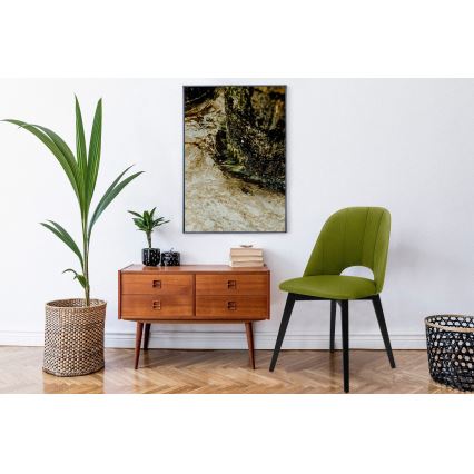 Matstol BOVIO 86x48 cm ljusgrön/bok