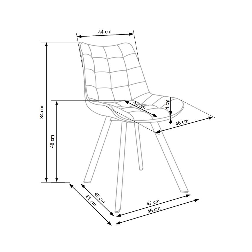 Matstol COMORO, 1 st, kanelbrun