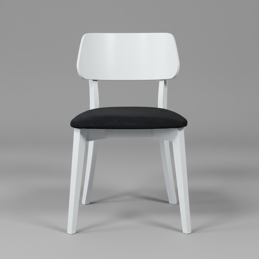 Matstol EZRA vit/svart
