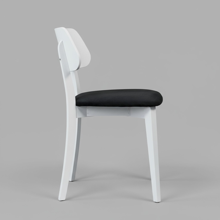 Matstol EZRA vit/svart