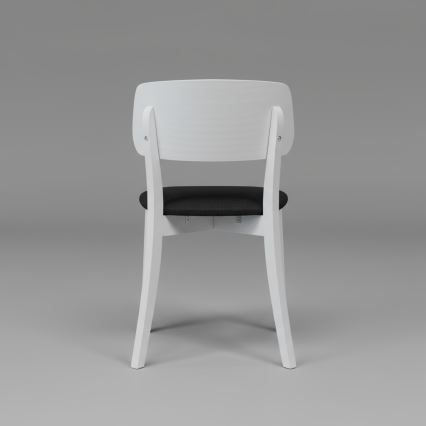 Matstol EZRA vit/svart