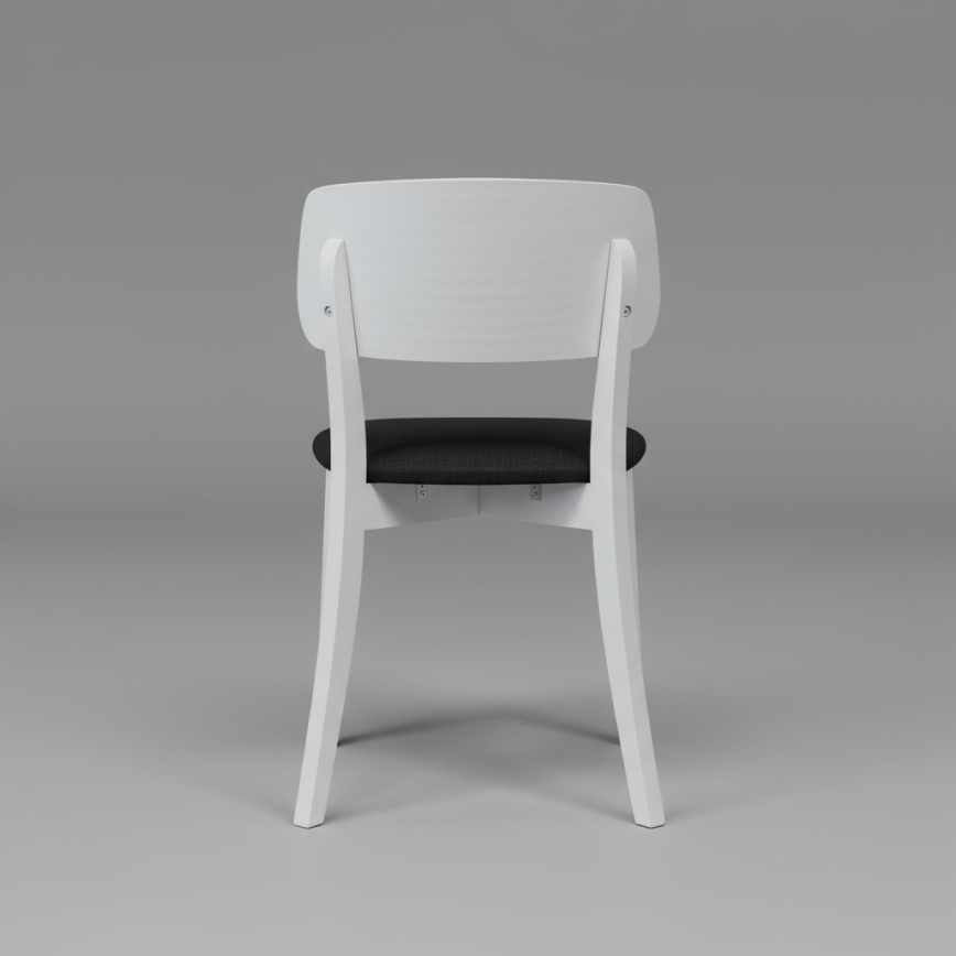 Matstol EZRA vit/svart