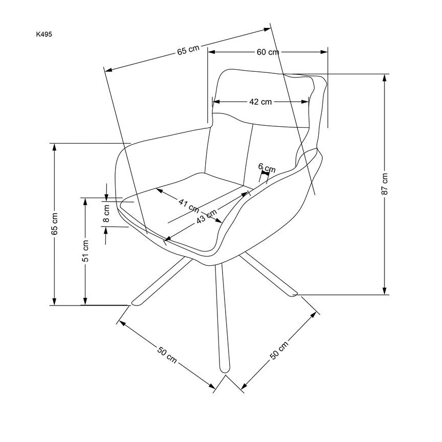 Matstol HALSA 1 st beige