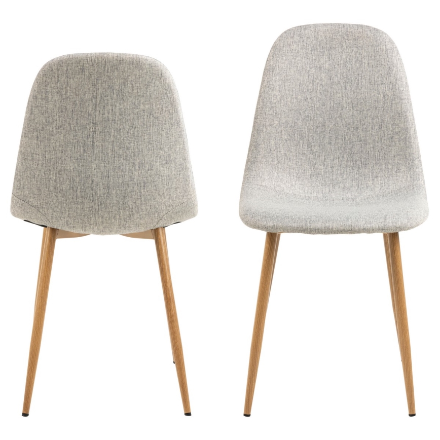 Matstol KAIA 1 st ljusgrå/ek