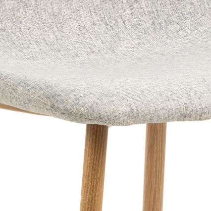 Matstol KAIA 1 st ljusgrå/ek