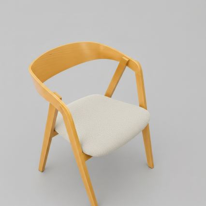 Matstol LUSO ek/beige
